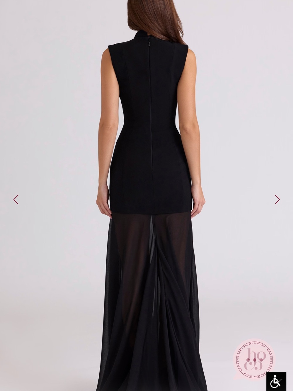House of CB Raphaella Black Keyhole Maxi Dress - Picture 3 of 9